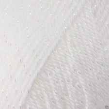 Caron Simply Soft Party Acrylic DK Knitting Wool Yarn 85g - 001 Snow Sparkle