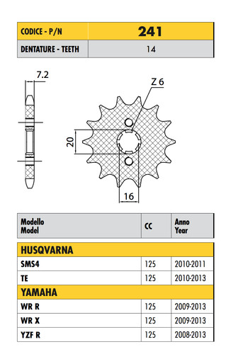 241 pass sprocket - -, 428