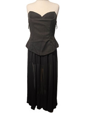 SHEIN BLACK CORSET DRESS SIZE