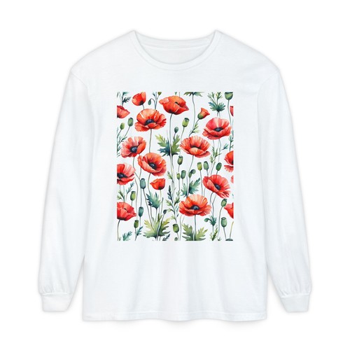 Red poppies flowers watercolor - red,