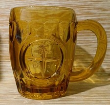 1951 Festival of Britain Amber Glass 10cm High (B10)