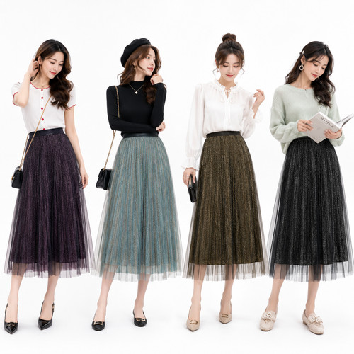 Women elegant mesh tulle tutu - tulle,
