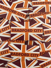 25 x Bradford City FC Stickers -  Flag Scarf Shirt Badge Print Poster Hat Cap