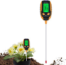 Mcbazel Soil Meter, 4-In-1 Digital Plant Soil Moisture Meter with Ph/Temperature