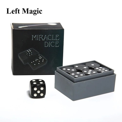 Magic dice trick - dice, black