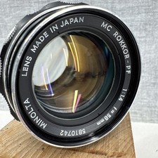 Minolta MC Rokkor-PF 58mm f/1.4 MC Lens + caps