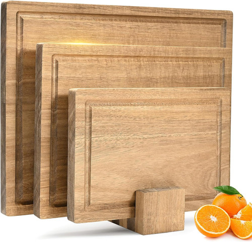 Acacia wood chopping - wood, set