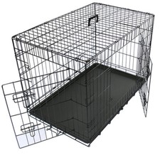 Black Dog Cage Large Puppy Pet