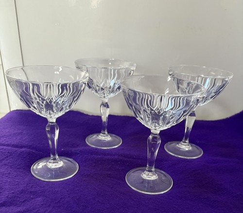 Set four vintage crystal - set,