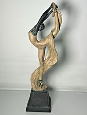Ballerina Sculpture in Long Dress. Bronze/Wood/Resin? Stunning Sculpture