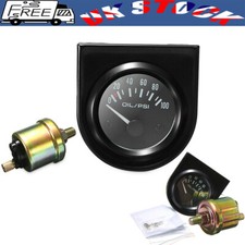 Universal 2" 52mm 100PSI Digital LED Oil Press Pressure Gauge & Sensor Meter Kit