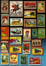 24 Old Beautiful Match Labels Matchbox Label Approx. 1920-60 Africa Mot