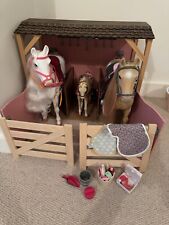 Our Generation Horse Stable & 18 Accessories 