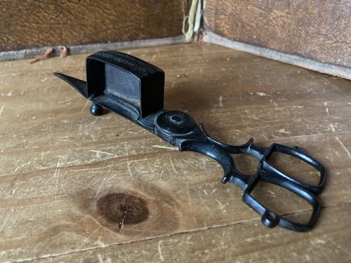 Antique cast iron candle - iron,
