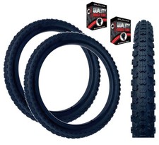 Baldys 20 x 2.125 BMX Mountain Bike BLACK Knobby Tread TYREs TUBEs