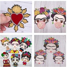 Frida Kahlo patches, Iron or