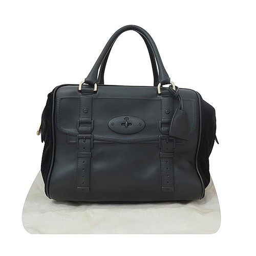 Mulberry black leather suede - black,