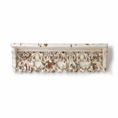 Wall shelf with - shelf, scrollwork