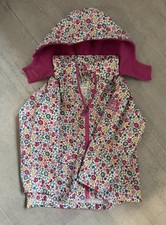 JoJo Maman Bébé 4-in-1 Waterproof Polarfleece Jacket in a pink blossom floral