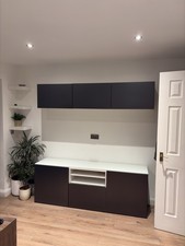 Ikea Besta TV Unit White Grey