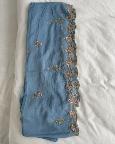 Women blue embroidered - blue,