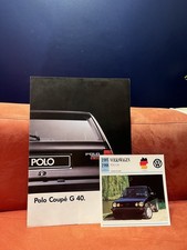 Rare MK2 Polo 86C G40 Coupe Brochure Supercharged