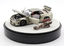 NISSAN Skyline GT-R (R34) - Z Tune + engine  - jade green - PGM 1:64