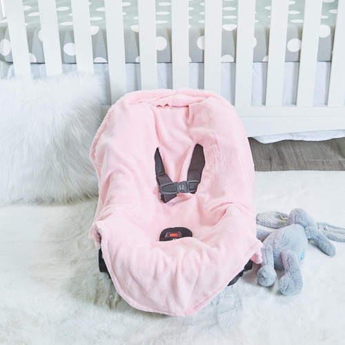 Pastel pink baby car seat - pink,