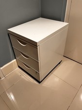 3 Drawer White Filing Cabinet