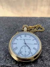 Antique Engraved Brass Quartz