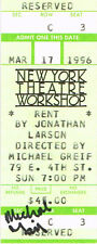 RENT Pre-Boradway New York Theatre Workshop SIGNED Ticket Stub Michael Grief COA