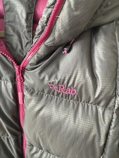 Genuine RAB Women’s Neutrino Endurance Jacket Dark Grey and Pink UK 8 cost £300 