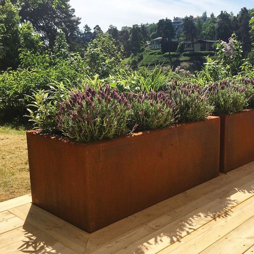 Corten steel rectangle cube - corten,