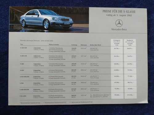 Mercedes class w220 320 - mercedes,