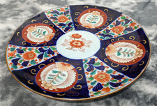 19th Century Japanese Meiji Imari Ceramic Porcelain Charger Plate Antique 13.5"