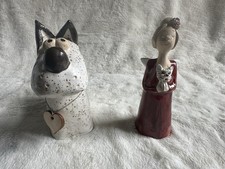 2 Westie Statues by
