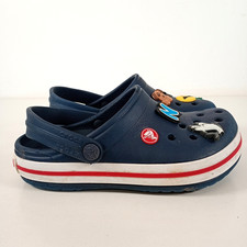 Children's Navy & Red Bayaband Crocs Sandals W/ Jibbitz - Size J 2