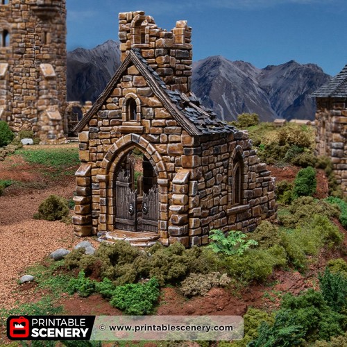 Ruined small chapel - ruined,