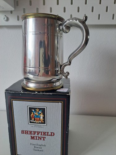 Sheffield mint pewter tankard - sheffield,