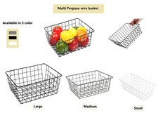 Metal Wire Studio Storage Basket Handy Basket Cupboard Organizer Home Kitchen