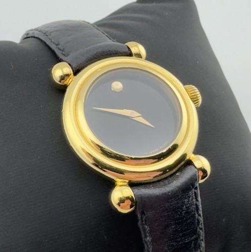 Htf movado 18k gold plated - movado,