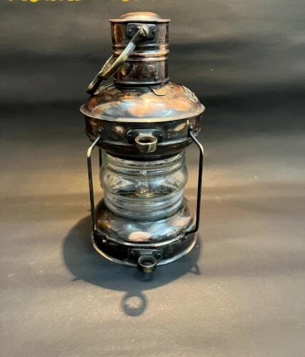 Nautical hanging brass lamp - hanging,