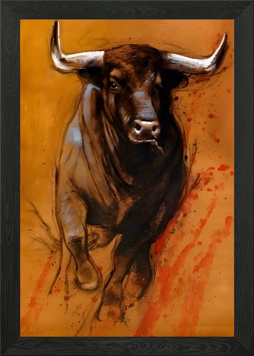 Matador bull framed wall - framed,