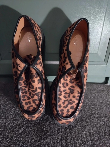 Ladies animal print loafers - print,