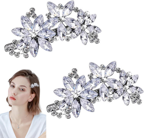 2pcs diamante hair clips for - diamante,