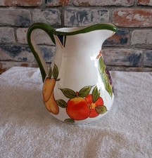 Royal Norfolk Medium Ceramic Pitcher with Apples Grapes and Pears 