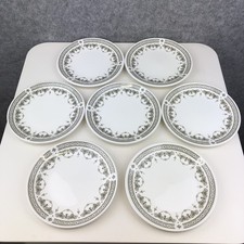 Vintage Wedgwood Metallised x 7 Bone China Side / Dessert Plates 17cm England