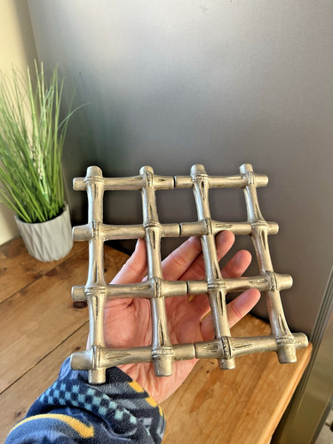 Vintage metal bamboo - 70's,