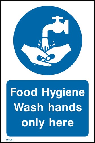 Food hygiene wash hands - hygiene, only