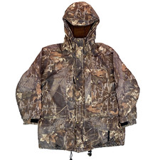 Cabela's Mossy Oak Realtree Camouflage Hooded Hunting Jacket Men's Size Large